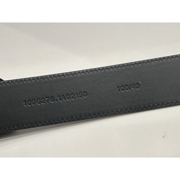 Versace Silver Medusa-Buckle Blue Leather Belt 100 (40) Italy 1006276 NIB $600 - Picture 10 of 10